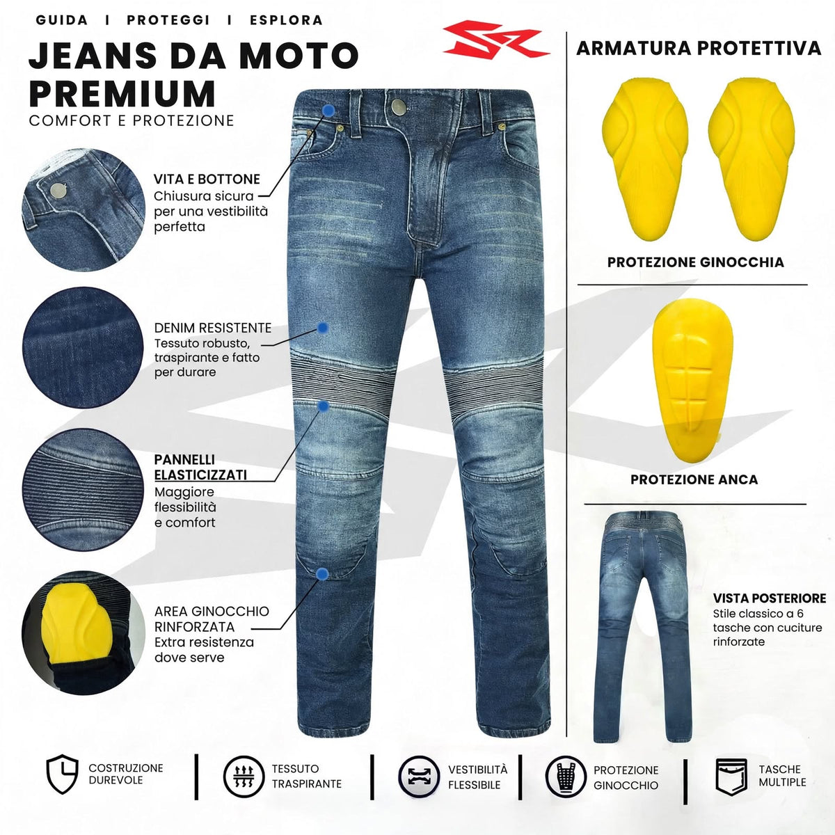 Jeans Da Moto Premium