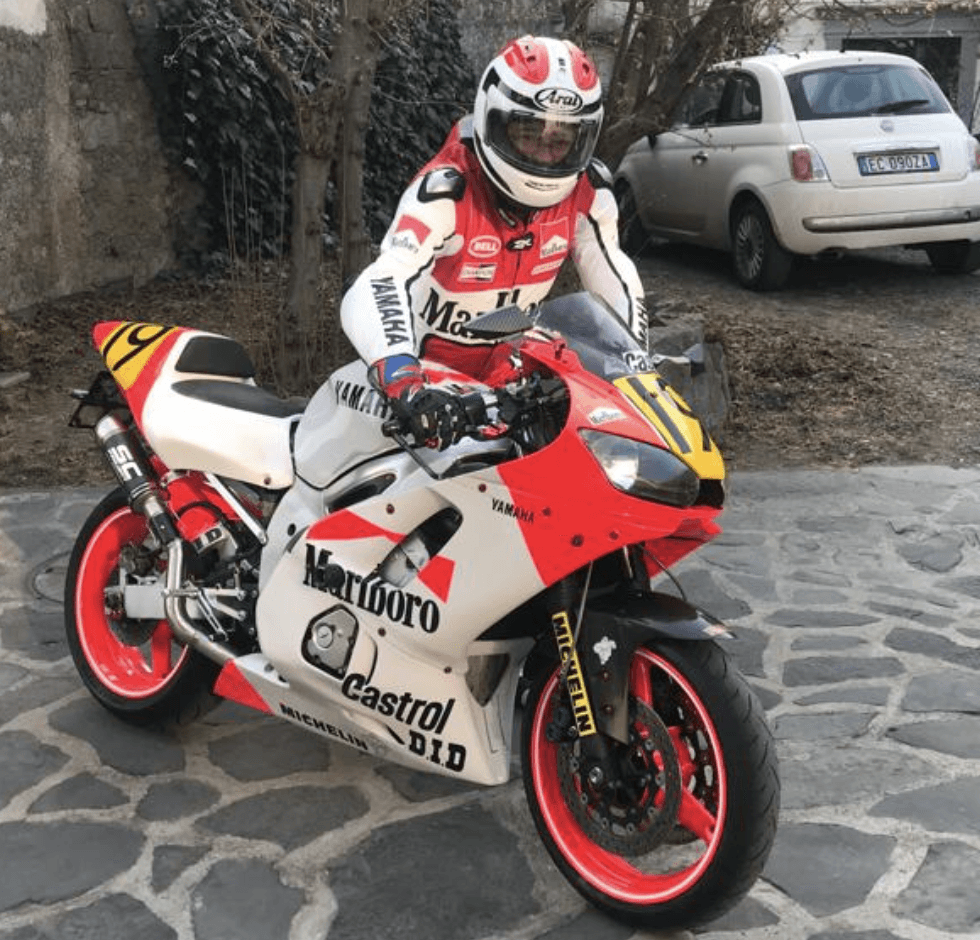 Pietro Carisio con moto